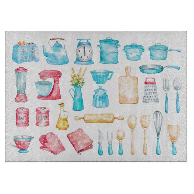 Glass Cutting Board - Kitchen Utensils (Front)