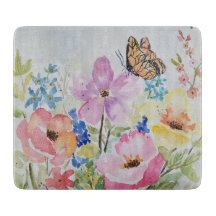 Glass Cutting Board- Medow