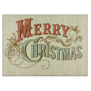 Glass Cutting Board/Merry Christmas Board