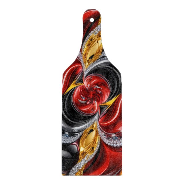 Glass cutting board paddle German Colors (Front)
