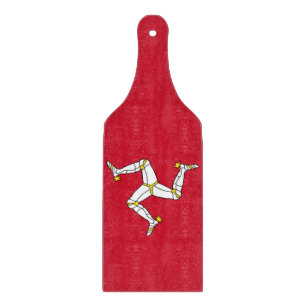 Glass cutting board paddle - Isle Of Man flag