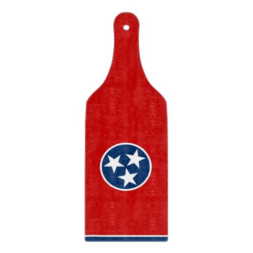 Glass cutting board paddle Tennessee flag