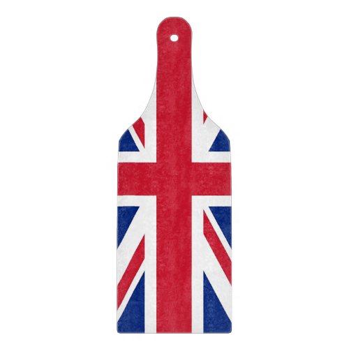 Glass cutting board paddle _ United Kingdom flag