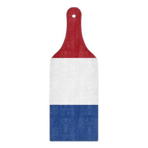 Glass cutting board paddle with Netherlands flag