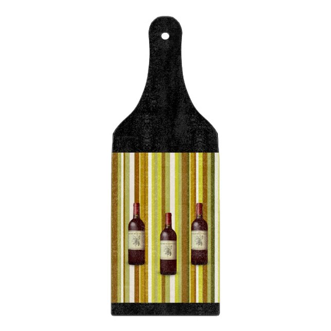 Glass Cutting Board Stripe Wine (Front)