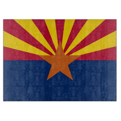 Glass cutting board with Flag of Arizona State
