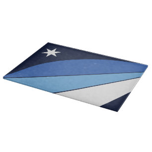 Glass cutting board with Flag of Columbia