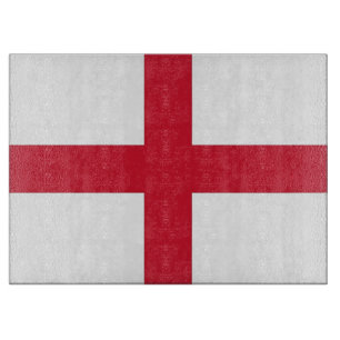 Glass cutting board with Flag of England