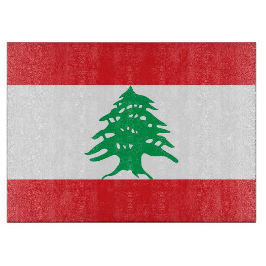 Glass Cutting Board With Flag Of Lebanon Zazzle Com