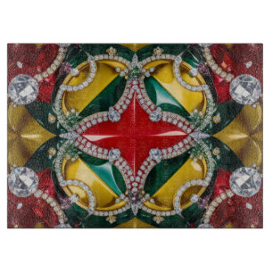 Glass cutting board with Los Angeles Colors