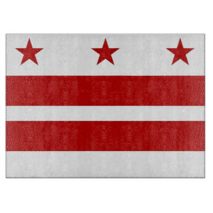 Glass cutting board with Washington DC, USA