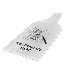 GLASS CUTTING BOARDS - VODKA SHOPPING LIST
