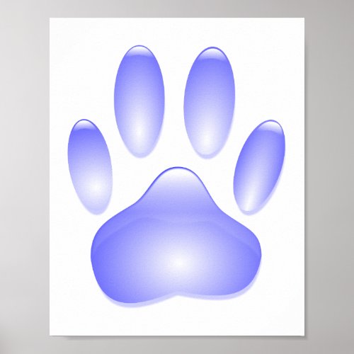 Glass Dog Paw Print