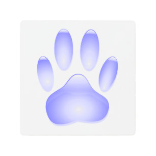 Glass Dog Paw Print