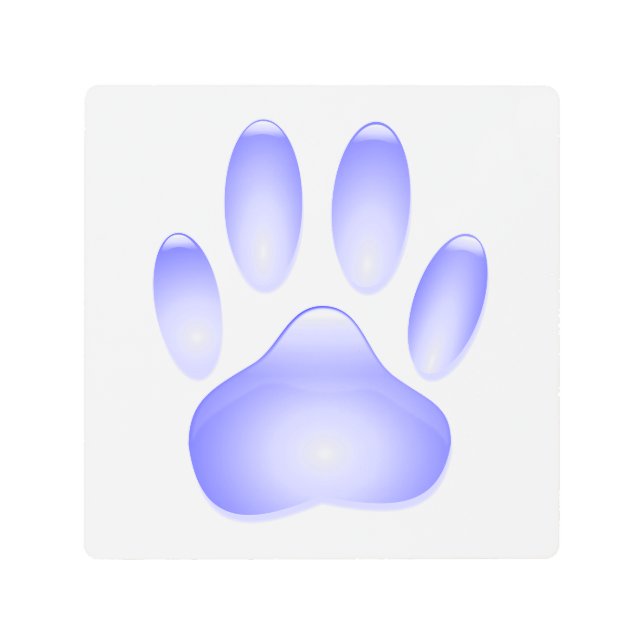 Glass Dog Paw Print (Front)
