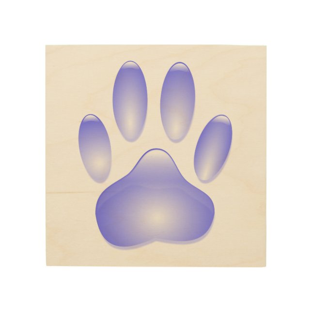 Glass Dog Paw Print Acrylic Print (Front)
