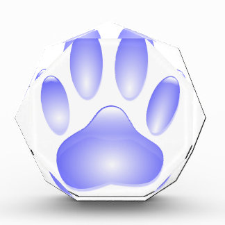 Glass Dog Paw Print Award