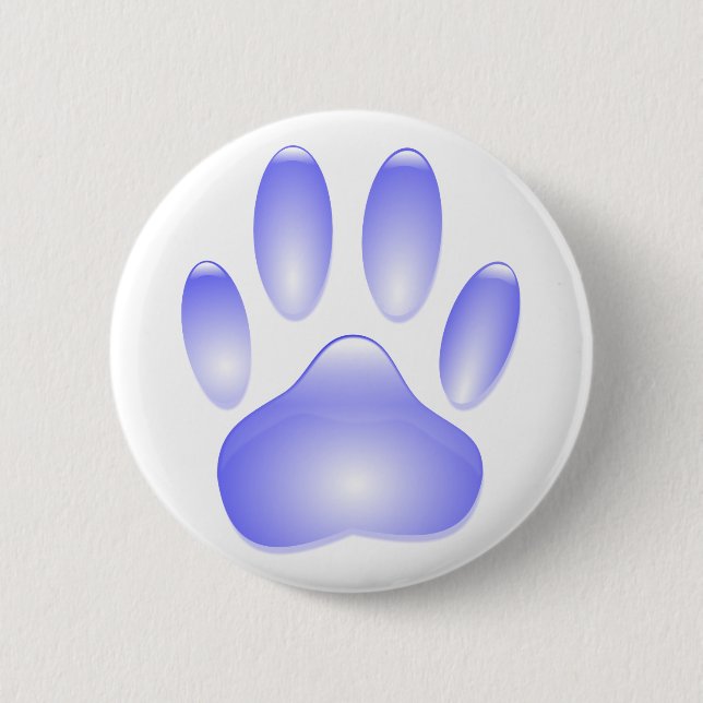 Glass Dog Paw Print Button (Front)