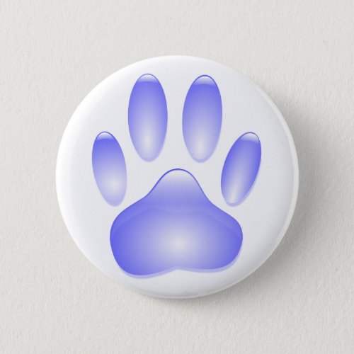 Glass Dog Paw Print Button