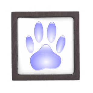 Glass Dog Paw Print Gift Box