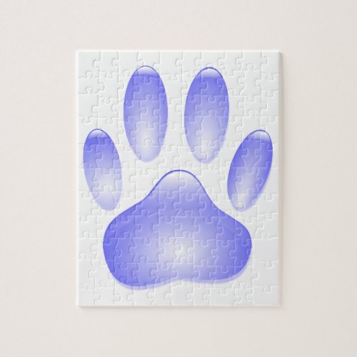 Glass Dog Paw Print Jigsaw Puzzle