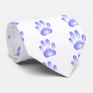 Glass Dog Paw Print Neck Tie
