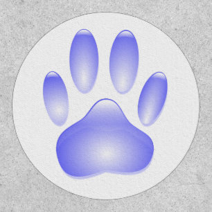 Glass Dog Paw Print Patch