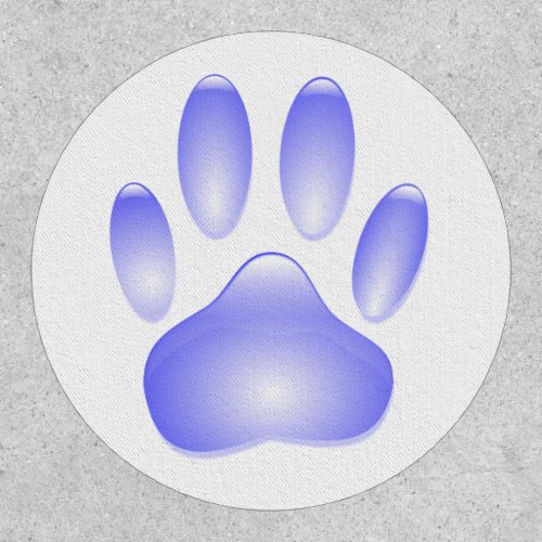 Glass Dog Paw Print Patch