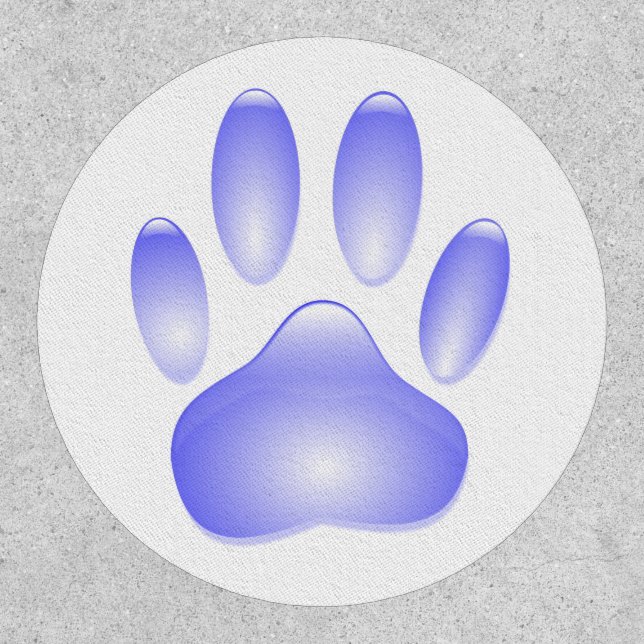 Glass Dog Paw Print Patch (Front)