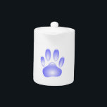 Glass Dog Paw Print Teapot<br><div class="desc">A shiny,  transparent dog paw print made of glass.  Custom teapots. All digital image that reproduces the texture of glass.</div>