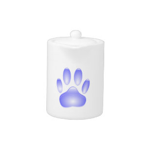 Glass Dog Paw Print Teapot