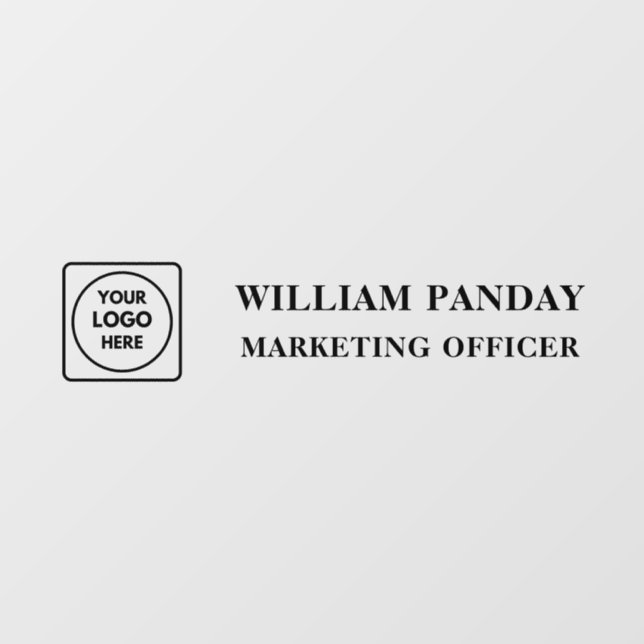 Glass Door Logo Transparent Biz door sign (Sheet)