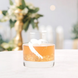 Glass Drinkware Moon Heart