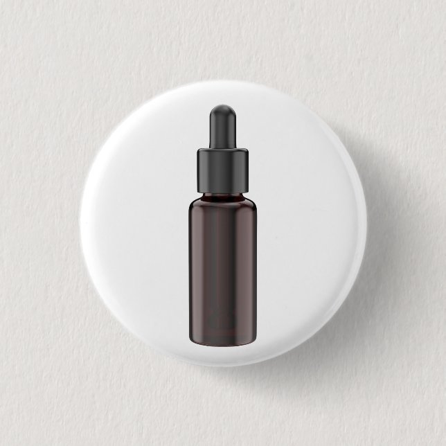 Glass dropper bottle with pipette button (Front)
