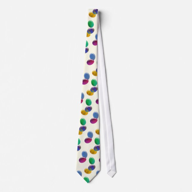 Glass Easter Eggs Neck Tie (Front)