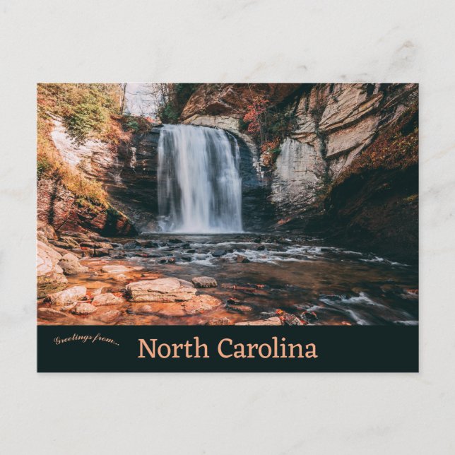 Glass Falls North Carolina Postcard (Front)