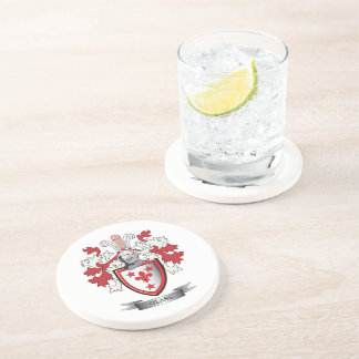 Glass Family Crest Coat of Arms Coaster