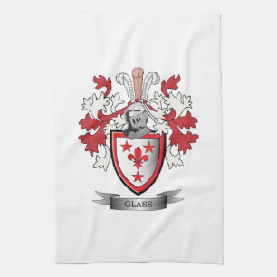 Glass Family Crest Coat of Arms Towel