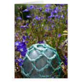 Glass Fishing Float And Flowers (Front)