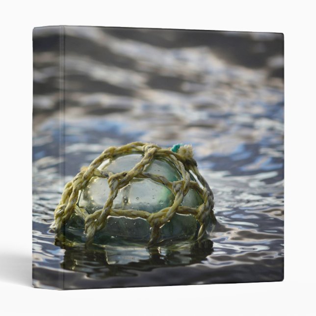 Glass Fishing Float Portrait 3 Ring Binder (Front/Spine)