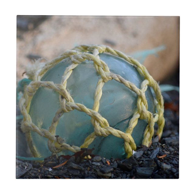 Glass Fishing Float, Vertical Ceramic Tile (Front)