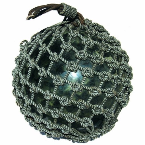 Glass Fishing Net Float Ornament