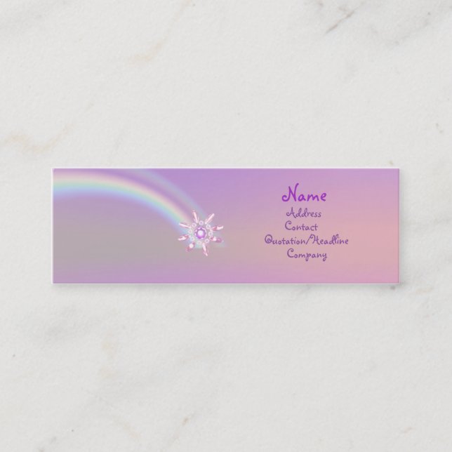 Glass Flower Mini Business Card (Front)