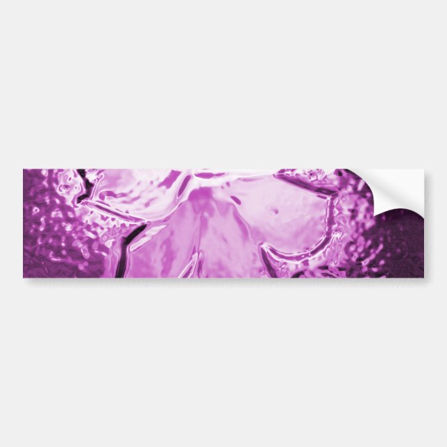Glass Flower Purple Bumper Sticker (Front)