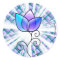 Glass flower stickers