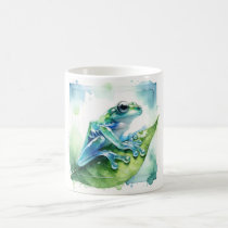 Glass Frog Reflection AREF315 - Watercolor Coffee Mug