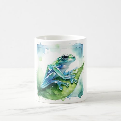 Glass Frog Reflection AREF315 _ Watercolor Coffee Mug
