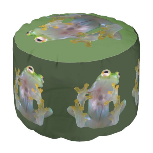 Glass Frogs Poof Pouf