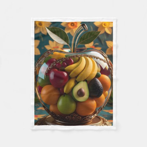 Glass Fruit Apple Bowl Blanket