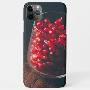 Glass full of red pomegranate seeds iPhone 11 pro max case